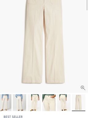 J. Crew Factory  Lizzie Wide-Leg Pants in Light Cream NWT